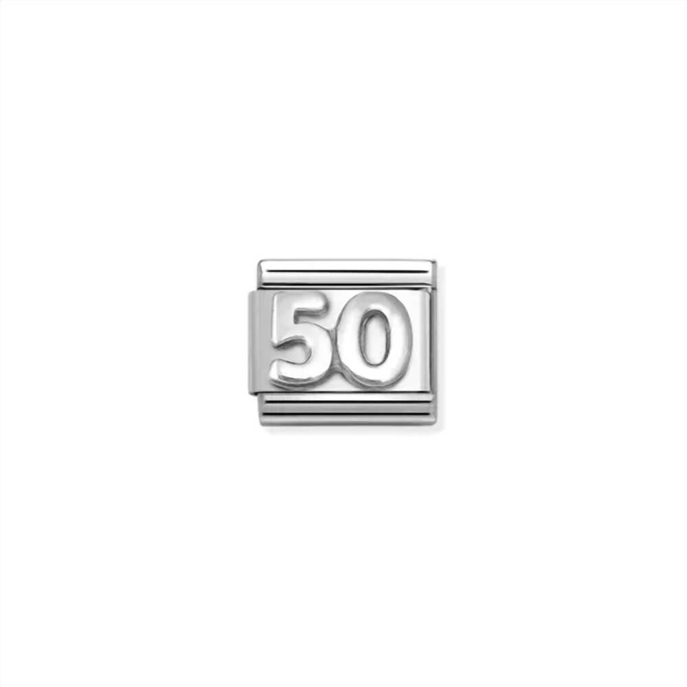 NEW NOMINATION unisex celebrate links bracelet in 50 silver